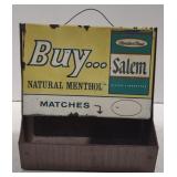 (M) Vtg. Salem Cigarettes Metal Match Holder
