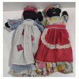 (M) Black Americana Cloth Dolls (approx 20")