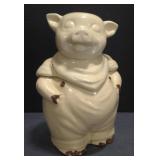 (M) Vintage Pig Shaped Pottery Cookie Jar.