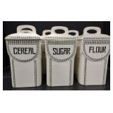 (M) Set of 6 Lidded Canisters (approx 8")