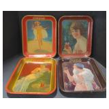 (M) Vintage Coca Cola Advertising Metal Trays.