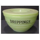 (M) Vintage Jadeite Drippings Bowl. Measuring