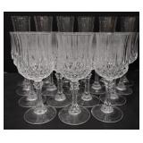 (M) Flats of Cut Crystal Flutes (approx 8") &