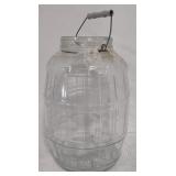 (H) Vintage Glass Jar w/ Handle 13.5"