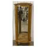 (P)Wooden Lighted Curio Cabinet Including 3