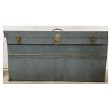 (H) Painted Wood Tool Chest Item Has Damage