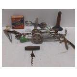(M) Vintage Kitchen Utensils including AJ egg