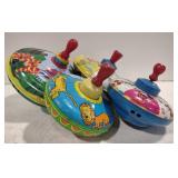 (M) Lot of Vtg. Tin Litho Tops (Micky Mouse approx