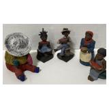 (AM)Assorted Black Americana Wooden Figurines
