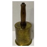 (AM)Vintage Cylindrical Brass Bell with Wooden