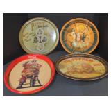 (M) Vintage Metal Advertising Trays, including