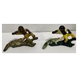 (AM)Pair of Black Americana Cast Iron Bottle