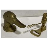 (AM)Vintage Brass Novelty Bottle Openers
