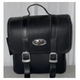 (H) "Raiders" Leather Motorcycle Saddle Bag.