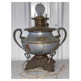 (H) Converted Victorian Style Oil Lamp.