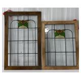 (AM) Leaded Stain Glass Windows. (Approx. 23in