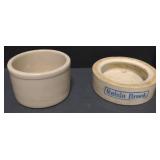 (AA) Vintage Raisin Brook Crock, and a small