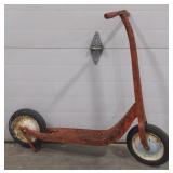 (AA) Vintage Rustic Push Scooter.