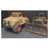 (AA) Vintage Tonka Truck and a Tonka Bulldozer.