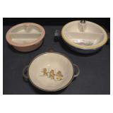 (M) Vintage Baby Food Warming Trays. Largest