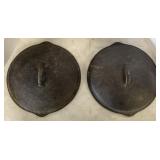 (H) Cast Iron Pot Lids Bidding Price x2 Appr