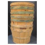 (H) Stack of Wooden Baskets. Measuring