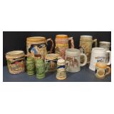 (M) Various Stein Mugs and Salt and Pepper