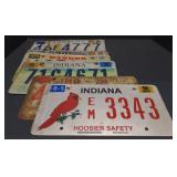 (AA) Lot of Indiana License Plates. Measures