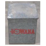 (M) Vintage Iowana Insulated Metal Storage Box.