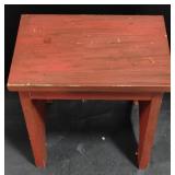 (M) Wooden Stool (approx 12" x 8" x 12")