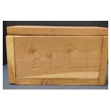 (P) Wooden Toolbox with contents, including a