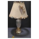 (P) Decorative Table Lamp with glass body.