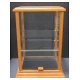 (P) Four Tier Glass Display Shelf. Measures
