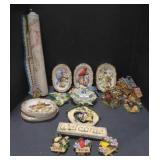 (P) Porcelain Bird themed wall decorations,