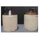 (AM) Antique Two Tone Crocks. Measures