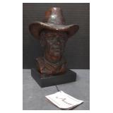 (AM) Austin Sculpture "Cowboy Bust" AP-3665. 9.5"