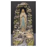 (M) Religious Plaster Candle Holder. Measures