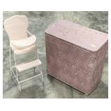 (H)Vintage Metal Baby Doll High Chair and