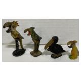 (AM)Vintage Novelty Tropical Bird Cast Iron