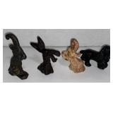 (AM)Vintage Novelty Cast Iron Animal Bottle