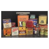 (M) Flat of Vtg. Tins Incl. Hope Denture Powder