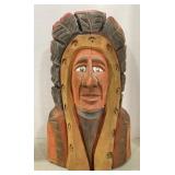 (AM) Wood Hand Carved Indian Appr 20 in