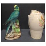 (AA) Decorative Ceramic Bird Figure. Along with a