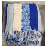 (AM) Blue/White afgan.  Very heavy in weight