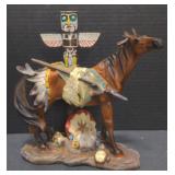 (AA) Native American Themed Decorative Horse and