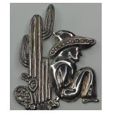 (XX) Sterling Silver Southwestern Brooch
