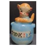 (M) Vintage Puppy Coming out of a Jar, Pottery