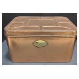 (M) Vintage Metal Bread Tin Container. Measures