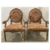 (FF) Victorian Style Padded Fabric Arm Chair