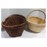 (AE) Whicker Baskets 16"x11"x6" and 12"x11"x6"
